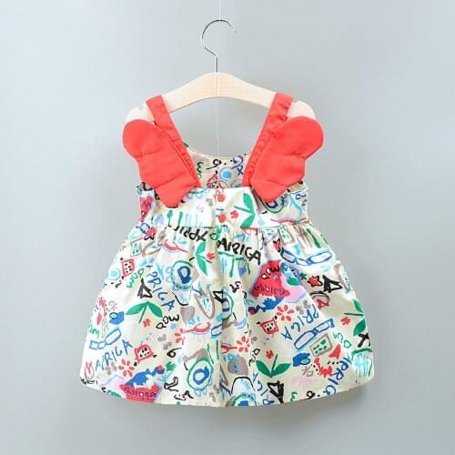 2019 NEW Casual Summer Baby Girl Dress Floral Print Sleeveless 3D Princess Infant Girl Dresses Toddler Baby Girl Clothes 0-24M
