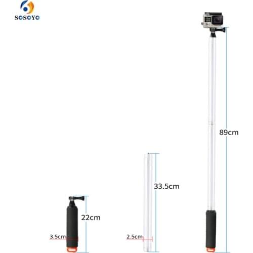 27 inch Diving selfie stick Waterproof buoyancy Rod Handheld bracket For GoPro Hero 8 7 6 5 Dji Osmo Action Camera Accessories
