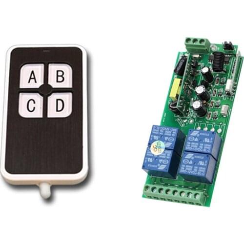 4Keys Wide Voltage 85V 110V 220V 250V Wireless Remote Control 4CH RF Relay Light Switch Receiver and Transmitter Hot Sales