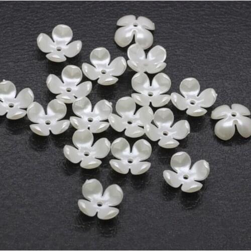 SIXTY TOWFISH 1 Bag DIY Jewelry Accessory 10mm 16mm 23mm 36mm Pearl Color Resin Petal Plastic Flower Slice Base Beads
