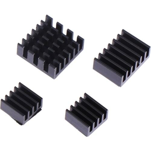 For Raspberry Pi 4B Aluminum Heatsink Radiator Cooler Kit for Raspberry Pi 4 Model B Heat Sink CPU RAM LAN USB Cooling Sink
