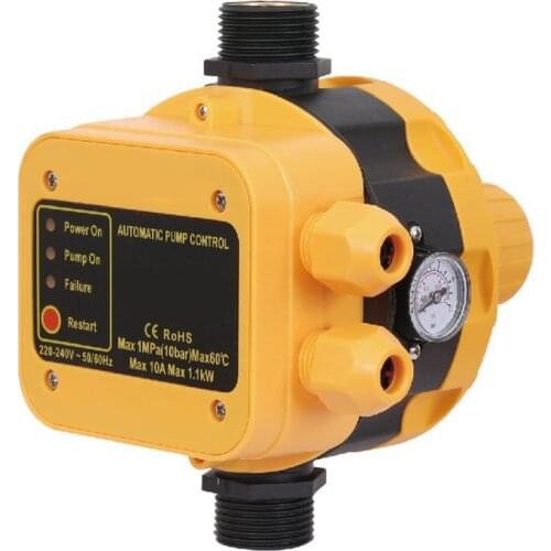 Automatic Water Pump Pressure Switch Electric Controller w/Gauge Home Accessories
