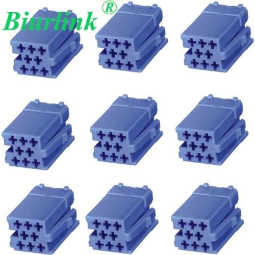 Biurlink 20PCS Aux Cable Connectors Mini ISO 8Pin for Volkswagen For Fiat For Blaupunkt Becker CD Players