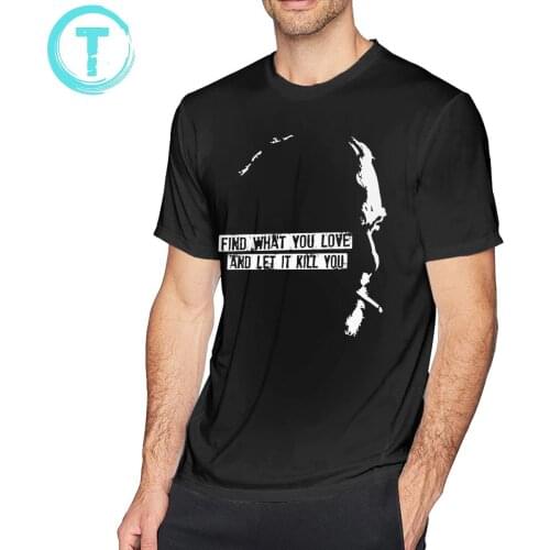 Charles Bukowski T Shirt Charles Bukowski T-Shirt Plus size Cute Tee Shirt Streetwear Male Graphic Tshirt