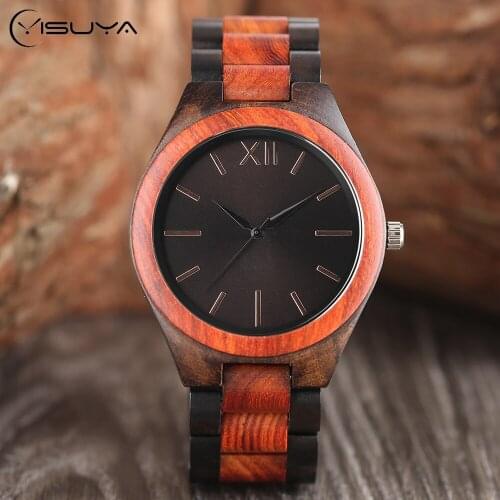 Bamboo Wood Wrist Watch Real Handmade Nature Wooden Clock Men Creative Analog Quartz Watches Bangle Fold Clasp Band Sport