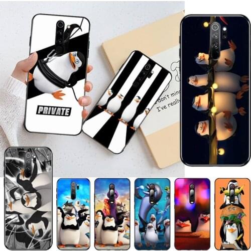 YJZFDYRM The Penguins Of Madagascar Cover Black Soft Shell Phone Case for Redmi 8A Note 9 8 8T 7 6 6A 5 Go Pro Redmi 9 K20