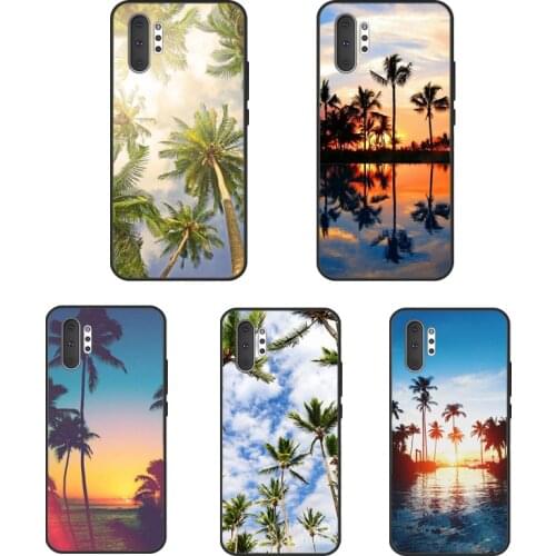 Sunset palm trees Case For Samsung Galaxy S21 Ultra Note 20 Note 10 9 S8 S9 S10 Plus S10e S20 FE Back Cover