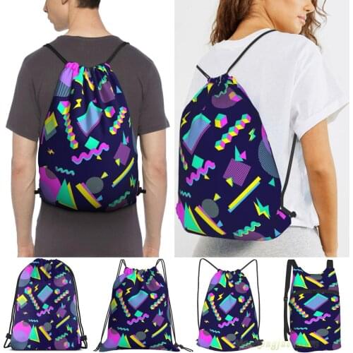 Men Outdoor Travel Drawstring Backpack Bags Retro Throwback - Bowling Alley Chic Women Sports Travel Bag Fitness Swimming Bag