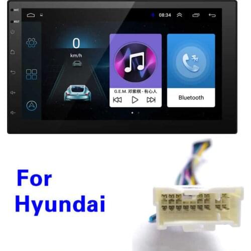 FEELDO 7"inch Ultra Slim Android 8.1 Quad Core Car Media Player With GPS Navi Radio For For Hyundai Terracan/Santa fe/Matrix