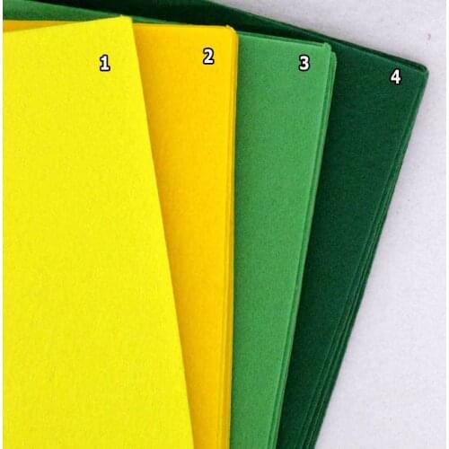GreenYellow Color Felt Cloth 1mm Felt Fabric Polyester Felt Fabrics NeedleworkDiyNeedle Sewing Handmade Fieltro Feltro Entretela