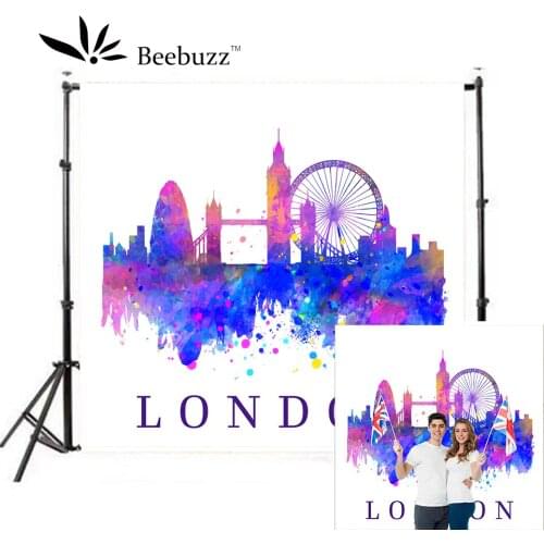 London City Painted Photography Backdrop London Watercolor Photo Photography Studio Photography Background