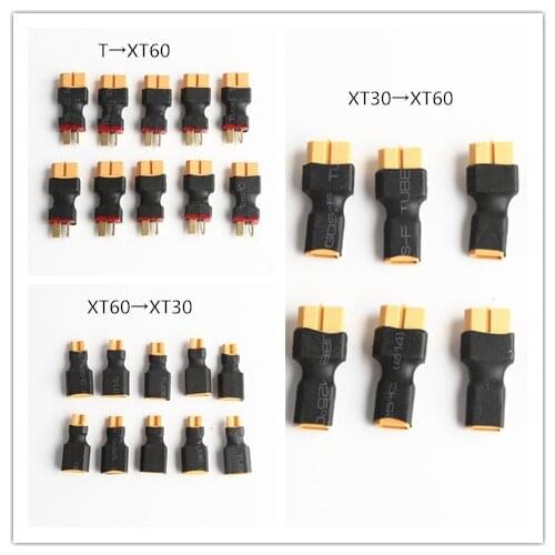 Hohe quality 1 pair xt60 connector plug to xt30 connector plug connectors for helicopter quadcopter nylon parts
