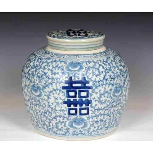 Jingdezhen ceramic temple jar Antique Porcelain blue and white antique chinese porcelain jar