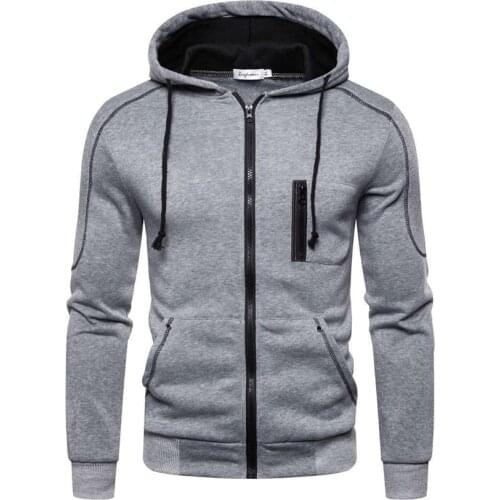 2021 Mens Jackets Hooded Coats Fleece Slim Fit Sweatshirt Outwear Casual Zipper Sweatshirts Male Tracksuit Mens Hoodies