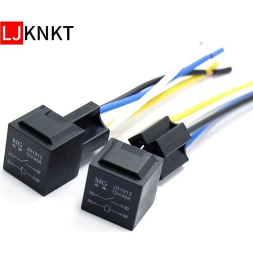A set of Waterproof Auto Relay With Relay Socket 12V 40A 4Pin Car Control Device High Capacity Switching DC