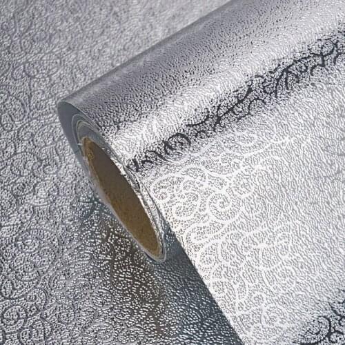 Kitchen Backsplash Wallpapers Stickers Kitchen Stickers Self Adhesive Aluminum Foil Stickers Oil Proof Decoration Stickers Tool