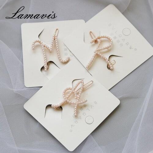 2020 New Hairpin Korean Sweet Temperament Girl Letter Pattern Color Hairpin Bangs Clip Simple Headdress Wild Side Clip Broken Ha