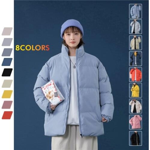 2021 Winter New Warm Thicken Jackets Women Japan Style Unisex Loose Hip Hop High Street All-match Casual Puffer Coat Ladies
