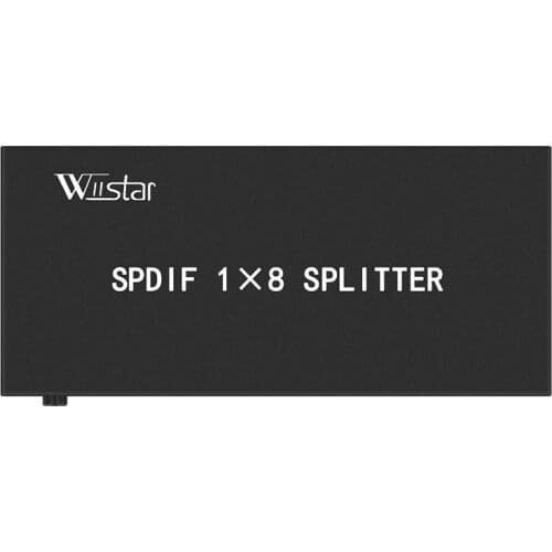 New Style SPDIF/TOSLINK Digital Optical Audio Splitter 1x8 Audio Amplifier Support DTS/Dolby With Power Adapter Free Shipping