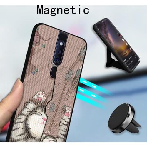 Full Cover Magnet Case For OPPO Find X2 Pro Soft Rubber Silicone Cover For OPPO A9 2020 F7 F9 A11X F11 Pro CPH1969