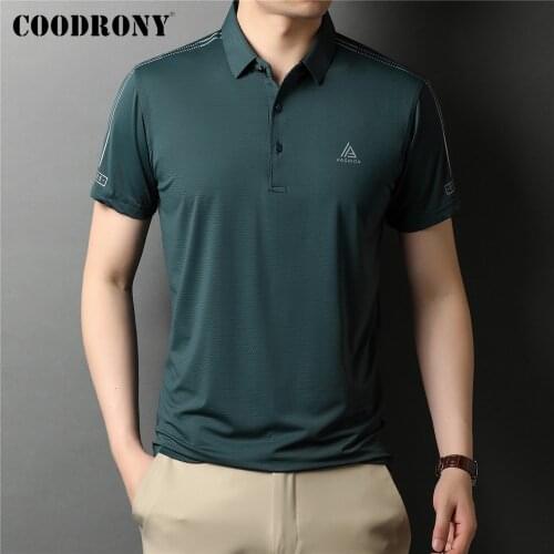 COODRONY Brand High Quality Summer New Arrival Business Casual Short Sleeve Polo-Shirt Men Clothes Soft Slim Fit Cool Top C5252S