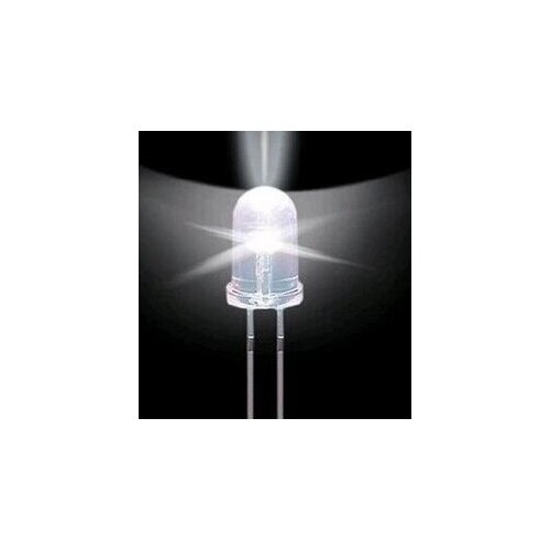 10Pcs/pack 5mm LED Light White Ultra-Bright 15000MCD Lamp Diodes bai