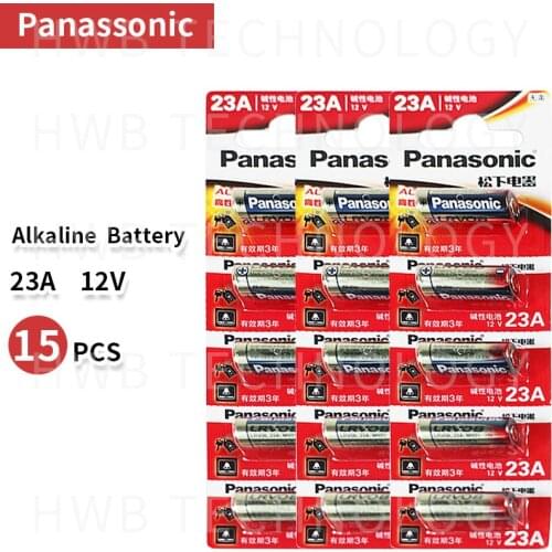 15pcs/lot New 12V Panasonic A23 23A Ultra Alkaline battery/alarm batteries Free Shipping