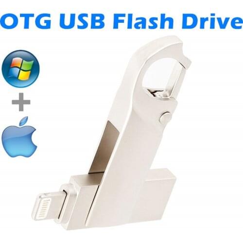 Usb Flash Drive For iPhone 11 6/7/7Plus/8/X Pendrive 32G 64G Usb/Otg/Lightning 2 in 1 Pen Drive For iOS External Storage Devices