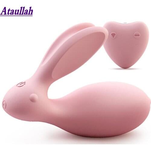 Cute Wearable Rabbit Vibrator For Women Wireless Remote Control G-spot Clitoral stimulation Couple Adult Sex toys ST226