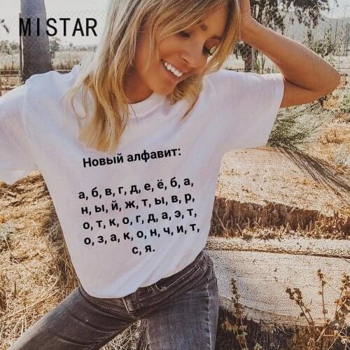 Russian New Alphabet Female T-shirt Print Inscriptions Russia Harajuku Aesthetic 90s Women Tshirt Summer Streetwear Tops Tees