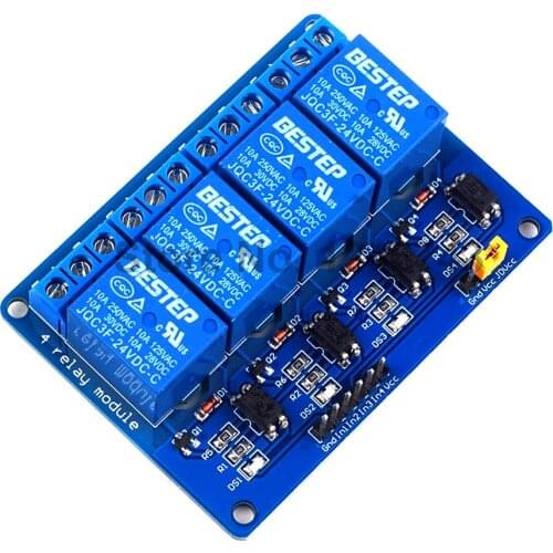 1PCS 24V 4 Channel Relay Module Controle Relay 4 Way Relay Module for Arduino
