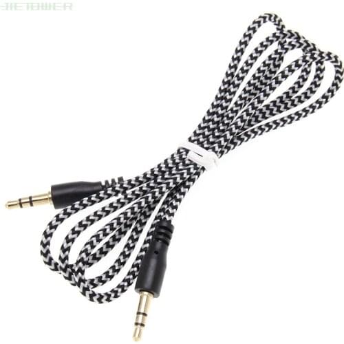 1000pcs 3.5mm Plug Multicolor Nylon Aux Audio Jack Cable Line Cord For Car MP3 PC For Xiaomi Andriod For Iphone Hdmi Aux Cable