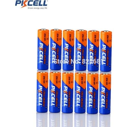 12PCS PKCELL 27a 12V 27A For Super Alkaline Singleuse Battery Model Doorbell Remote Control Flashlight
