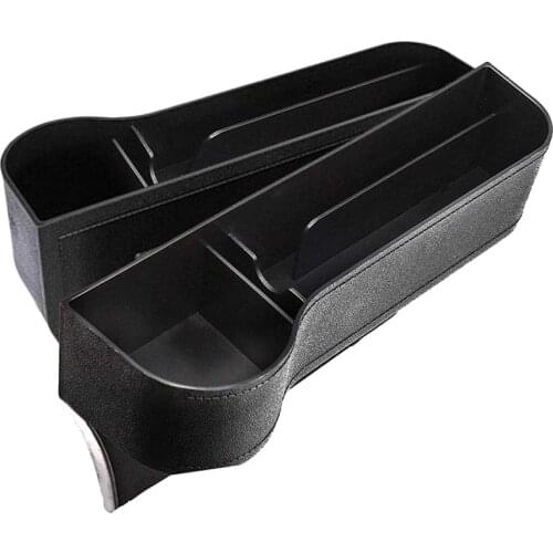2PCS Car Seat Storage Box Console Side Pocket Coin Phone Organizer Cup Holder