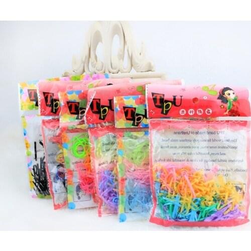 300pcs/bag Lot New High Quality Colorful Child Baby TPU Hair Holders Rubber Bands Elastics Girls Tie Gum Hair Accessories