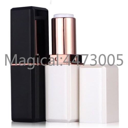 5/10/20/50/80pcs/lot 12.1mm Empty Square Black White Lipstick Tubes Refillable DIY Lip Gloss Lip Balm Containers Cosmetic Tool