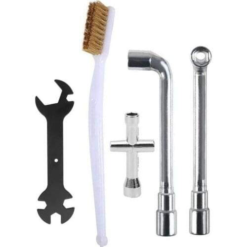 5Pcs 3D Printer Parts 5 In 1 MK8 MK10 Wrench + Mini Cross Socket + Nozzle Brush +6mm 7mm L Spanner for Ender 3 E3D Tools