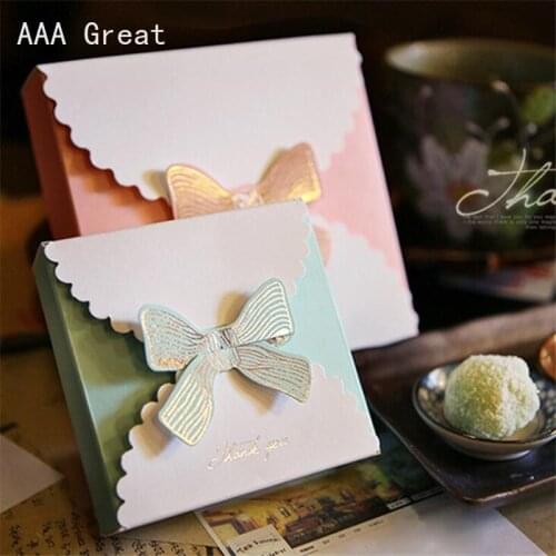 50Pcs/Lot Wedding Candy Box Gift Bag Kraft Paper Gift Box Chocolate Boxes Cookies Bag Gift Bags Cake Christmas Decorations Snack