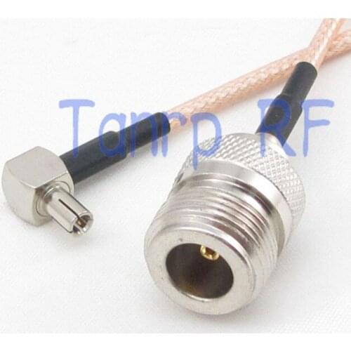 50CM Pigtail coaxial jumper cable RG316 extension cord 20inch N female jack to TS9 male right angle RF adapter connector