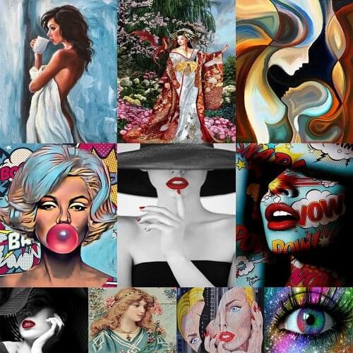 5D DIY Diamond Painting Cross Stitch Diamond Embroidery Full Diamond Sexy Woman Wall Artist Home Decoration Gift