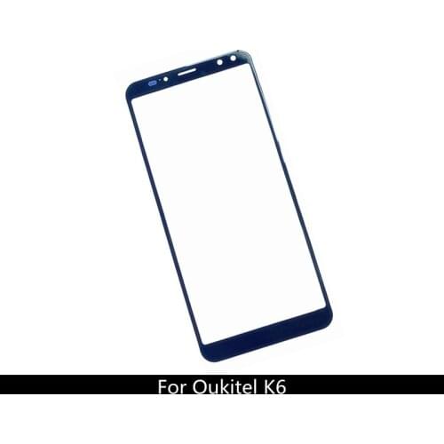6.0'' Front Glass Touchscreen Screen Lens For Oukitel K6 Front Smart Phone Touch Screen Glass Outer Lens Replacement Parts