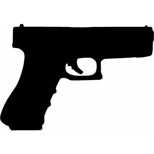 9mm Vinyl Decal Sticker Window Bumper Ammo Pistol Home Security 15cm