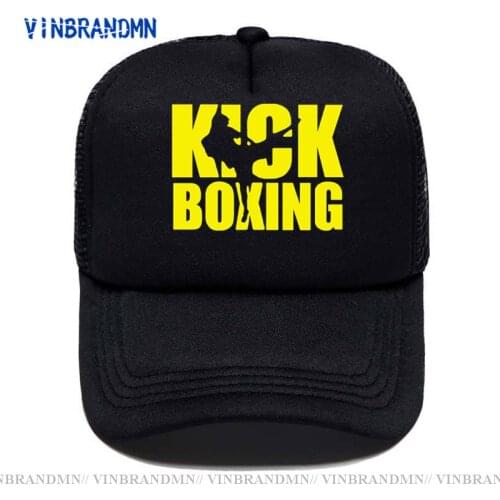 2021 Summer Men Women Kick Boxinger MMA Baseball Cap High Quality print letter Cool Summer Baseball Mesh Net Trucker Cap Dad Hat