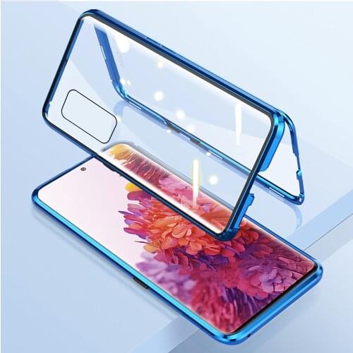 Samsun S20 fe Case 360°C Double-sided Glass Magnetic Phone Case For Samsung galaxy S20 fe s 20fe 20 ss20fe flip case cover 6.5