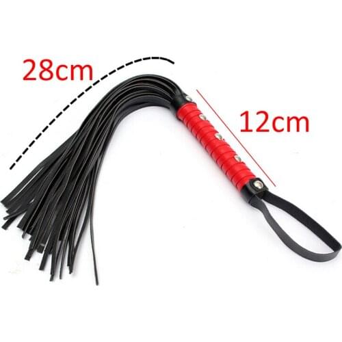 Black Male Female Erotic Whip PU Leather Lash Flirt Sex Toy Couple Role Play Party Erotic Toy Sex Products For Male