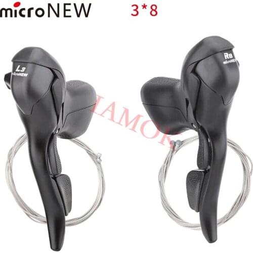 MicroNEW Bike Dual Control Lever 2/3x7/8/9/10-speed Levers 23.8-24.2mm Iamok Road Bicycle Parts