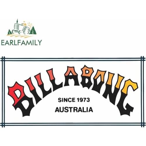 EARLFAMILY 13cm x 6.5cm for Billabong Since 1973 Fine SUV Stickers Vinyl Car Sticker Car Styling Body for Car Waterproof Decal