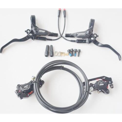 E-Bike Scooter Hydraulic Disc Cut Off Power Brake 2PIN waterproof plug DIY assembly Bike Scooter Brakes right mounted