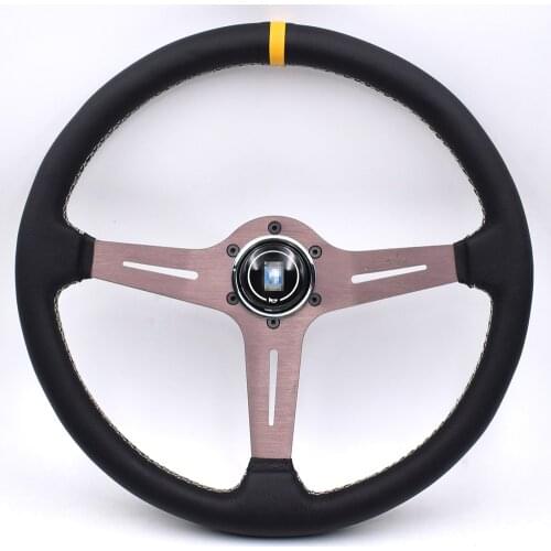 Italy ND 380mm/15inch Racing Car Real Leather Drifting Steering Wheel