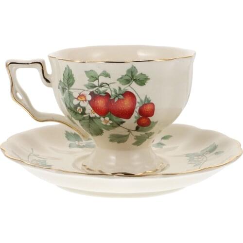 1 Set European Style Ceramic Coffee Cup Delicate Tea Cup Set (Assorted Color)
